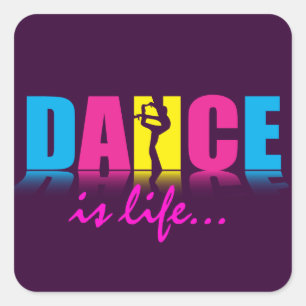 Personalisiert Dance Dancer Quadratischer Aufkleber