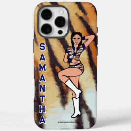 Personalisiert Dancer Blue Tiger #2 iPhone 16 Pro Max Hülle