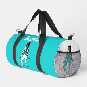 Personalisiert Dancer Duffle Bag Aqua White #1