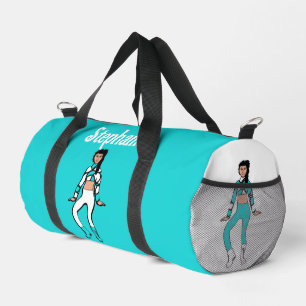 Personalisiert Dancer Duffle Bag Aqua White #2