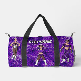 Personalisiert Dancer Duffle Bag Lila & Black #2