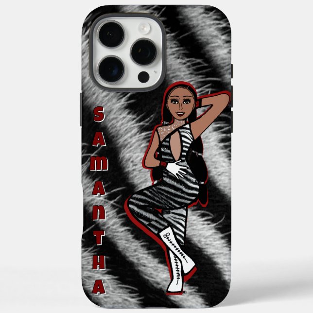 Personalisiert Dancer Red Zebra #1 Case-Mate iPhone Hülle (Rückseite)