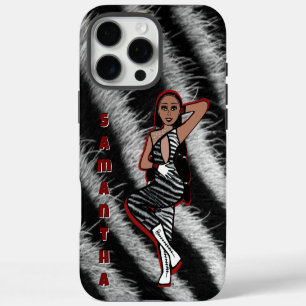 Personalisiert Dancer Red Zebra #1 iPhone 16 Pro Max Hülle
