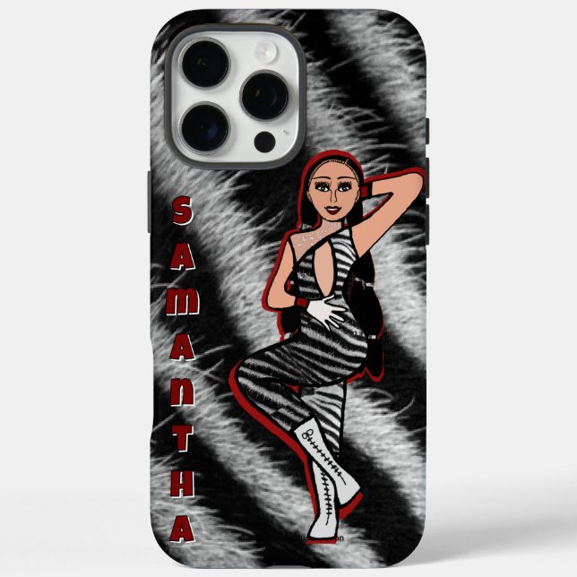 Personalisiert Dancer Red Zebra #2 Case-Mate iPhone Hülle (Rückseite)