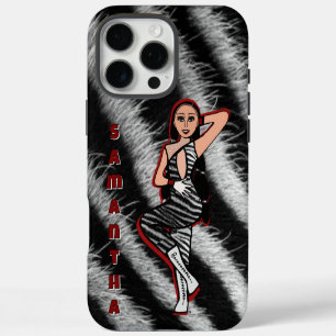 Personalisiert Dancer Red Zebra #2 iPhone 16 Pro Max Hülle