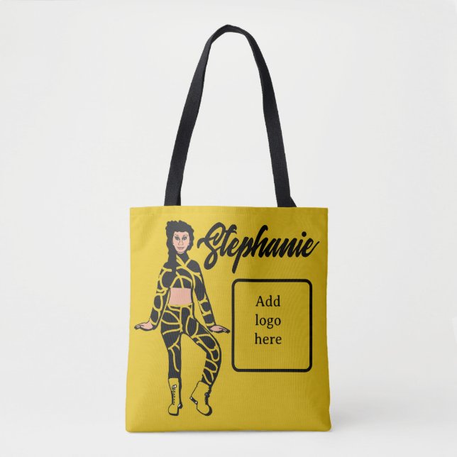 Personalisiert Dancer Tasche (Lemon Black) (Vorderseite)