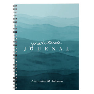 Personalisiert Dankbarkeit Journal Watercolor Abst Notizblock