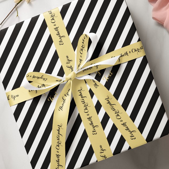 Personalisiert Danke, Bride Groom Gastgeschenk Hoc Satinband (Personalized Thank You Bride Groom Wedding Favor Satin Ribbon)