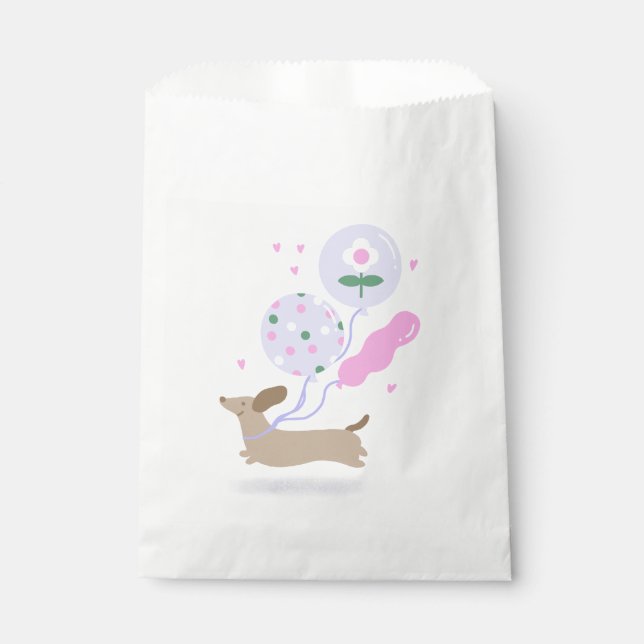 Personalisiert Danke, dass Sie Geburtstag Dackel P Geschenktütchen (Vorderseite)