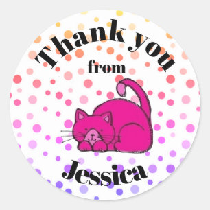 Personalisiert Danke, dass Sie Round Stickers