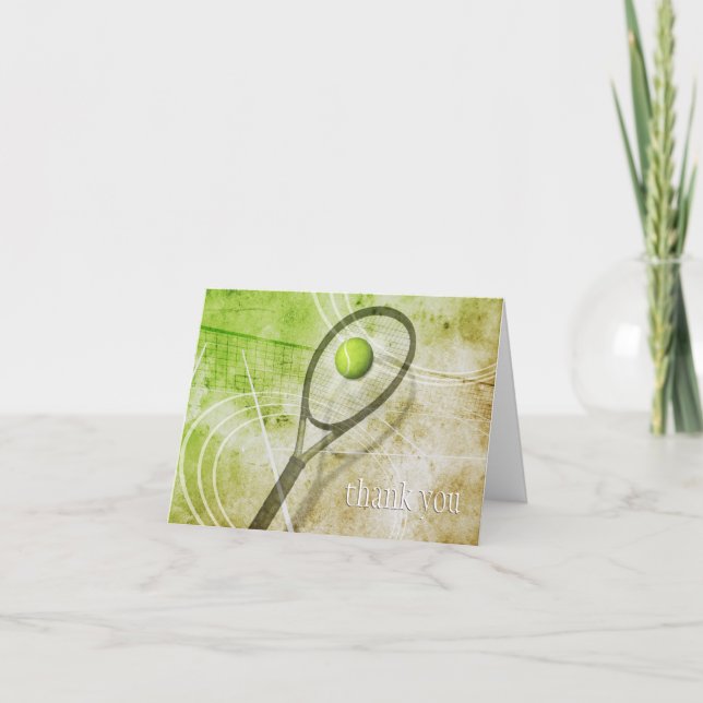 Personalisiert danke des Mädchens Tennis (Vorderseite)