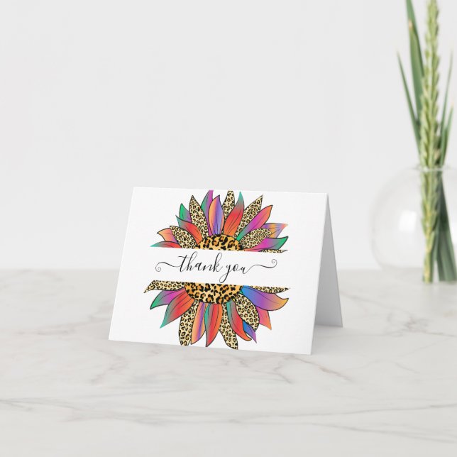 Personalisiert danke für den Regenbogen und den Le Karte (Vorderseite)