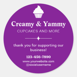 Personalisiert danke für die Unterstützung unseres Runder Aufkleber