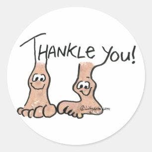 Personalisiert Danke, Geschenk Runder Aufkleber