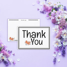 Personalisiert danke Ihnen Corgi doppelseitige Kar