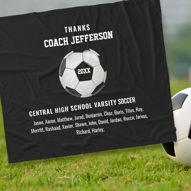 Personalisiert danke Ihnen Fußball-Coach Geschenk  Fleecedecke (Von Creator hochgeladen)