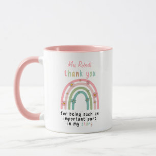 Personalisiert danke Ihnen Tasse, Lehrer Geschenki Tasse