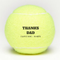 Personalisiert Danke Vater Tennis Balls