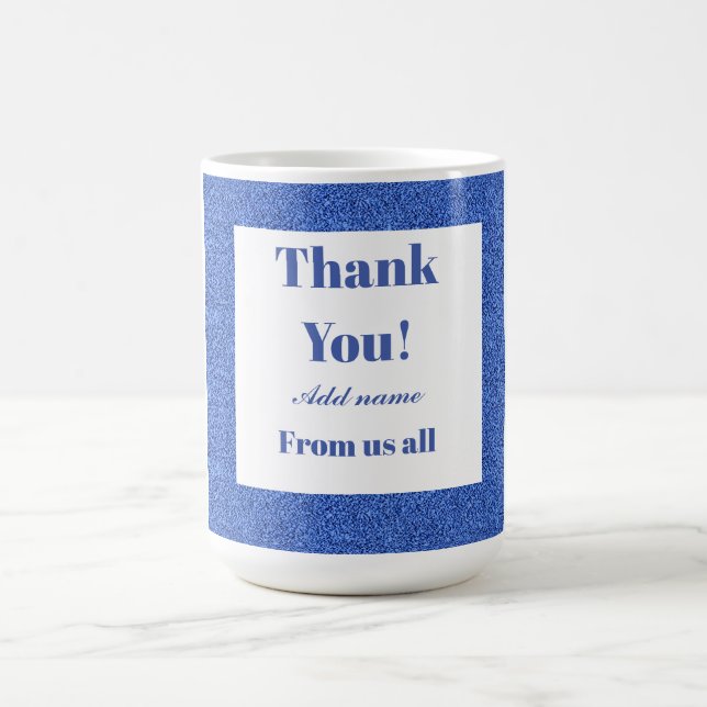 Personalisiert danke von uns allen Tasse (Mittel)