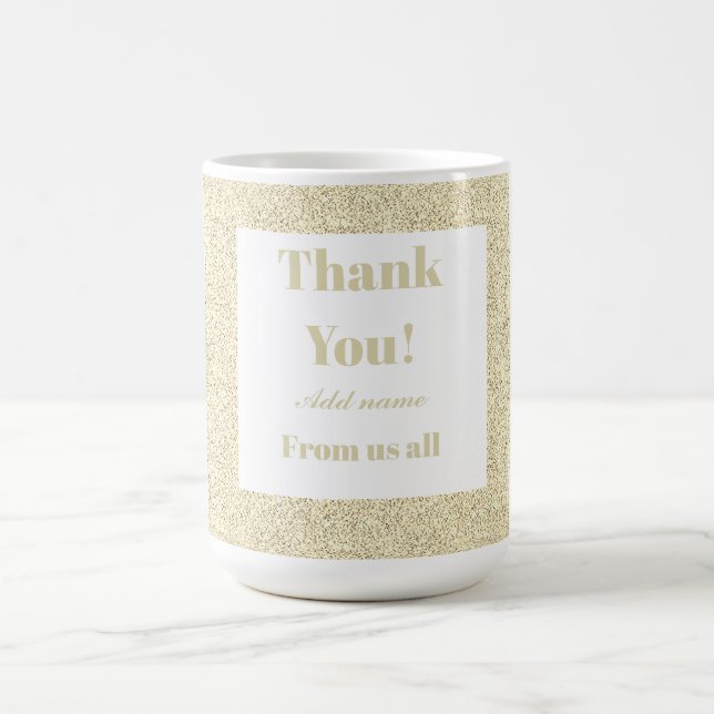 Personalisiert danke von uns allen Tasse (Mittel)
