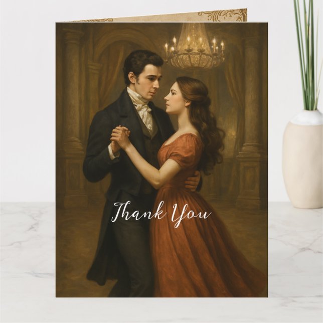 Personalisiert Dankeschön Card Viktorianischer Sti Dankeskarte (Vorderseite)