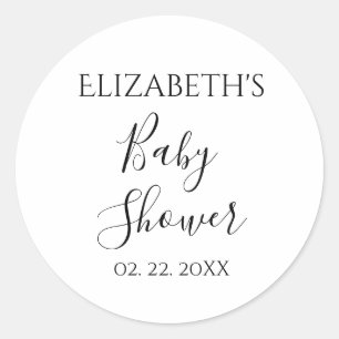 Personalisiert-Dated-Baby-Dusche Runder Aufkleber