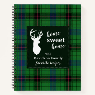 Personalisiert Davidson Tartan Kariertes Familienr Notizbuch