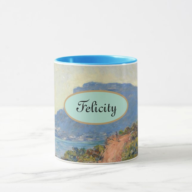 Personalisiert "Dein Name" Claude Monet Mountain Tasse (Zentrum)