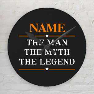 Personalisiert den Mann, den Mythos, die Legende Große Wanduhr