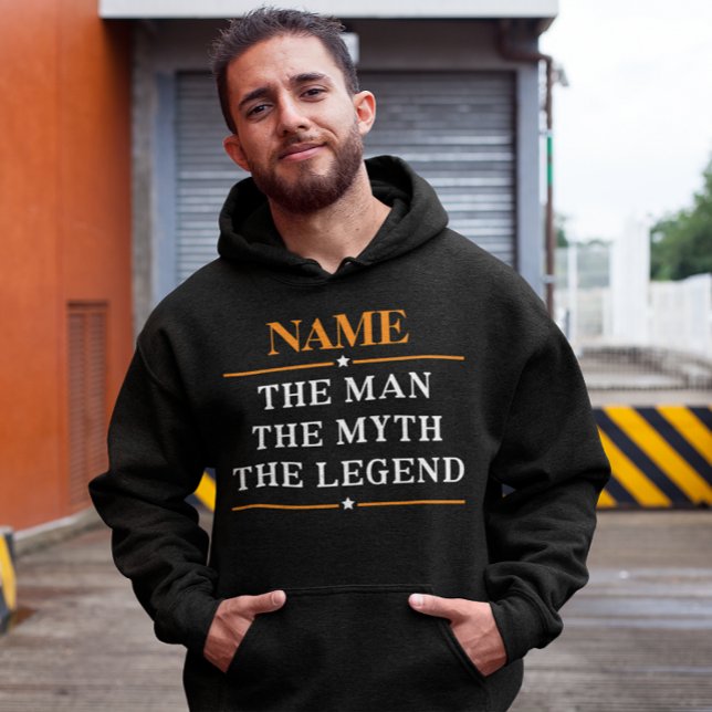 Personalisiert den Mann, den Mythos, die Legende Hoodie (Von Creator hochgeladen)