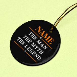 Personalisiert den Mann, den Mythos, die Legende Keramikornament