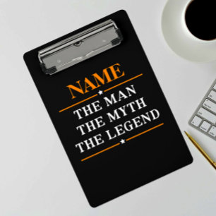 Personalisiert den Mann, den Mythos, die Legende Klemmbrett