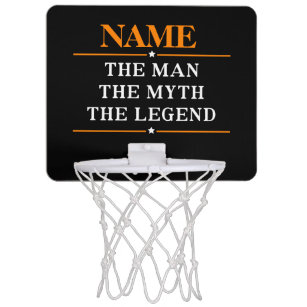 Personalisiert den Mann, den Mythos, die Legende Mini Basketball Ring