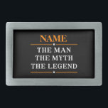 Personalisiert den Mann, den Mythos, die Legende Rechteckige Gürtelschnalle<br><div class="desc">Personalisiert den Mann,  den Mythos,  die Legende</div>
