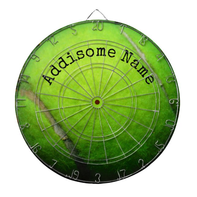 Personalisiert den Mit Monogramm Gelben Tennisball Dartscheibe (vorne)