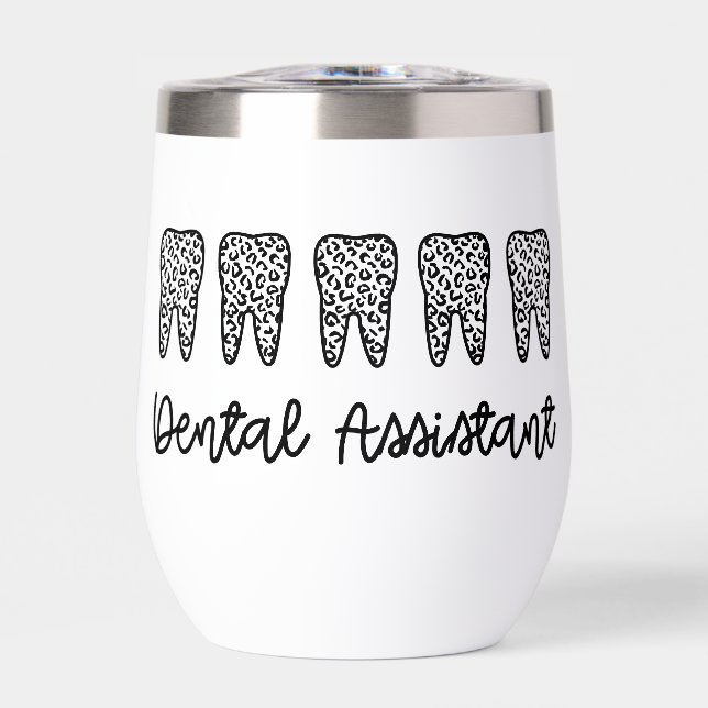 Personalisiert Dental Assistant Leopard Druckkabin (Vorderseite)