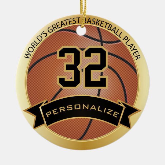 Personalisiert - Der größte Basketballspieler der  Keramik Ornament (Vorne)