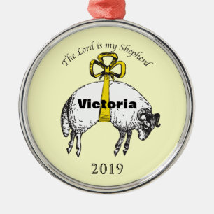 Personalisiert Der Herr ist mein Hirte Psalm 23 Silbernes Ornament