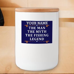 Personalisiert der Mann der Mythos der Fischfang L Lebensmitteletikett