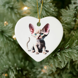 Personalisiert Devon Rex Kitten Keramik Ornament