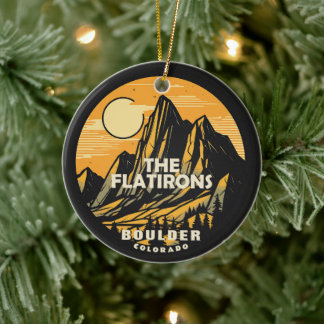 Personalisiert die Flatironen, Boulder, Colorado Keramik Ornament