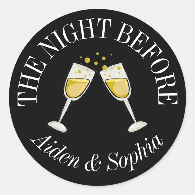 Personalisiert die Nacht vor Aufklebern Runder Aufkleber (Vorderseite)