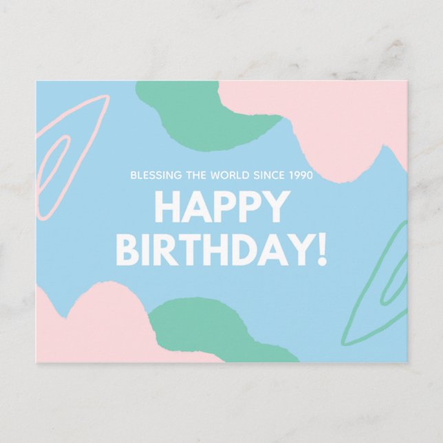 Personalisiert - DIE WELT SEIT ... Postkarte (Vorderseite)