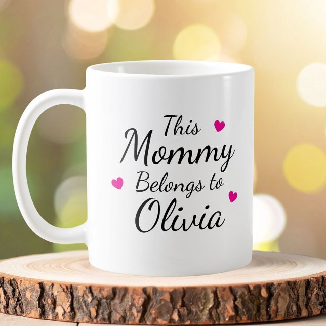 Personalisiert Diese Mama gehört Kind Name Kaffeetasse (Von Creator hochgeladen)
