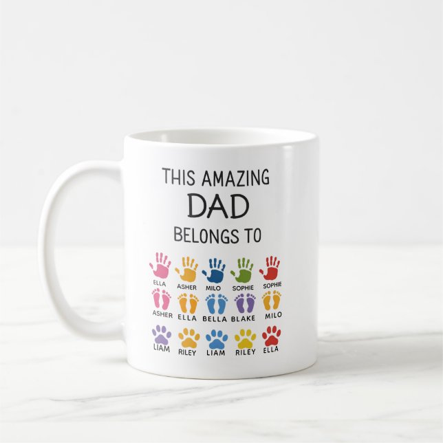 Personalisiert Dieser erstaunliche Vater gehört zu Kaffeetasse (Links)