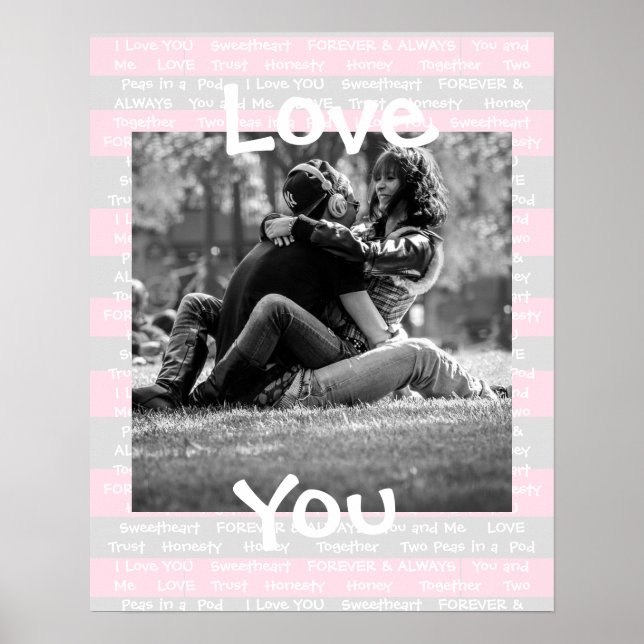 Personalisiert dieses "Liebe You"-Poster Poster (Vorne)