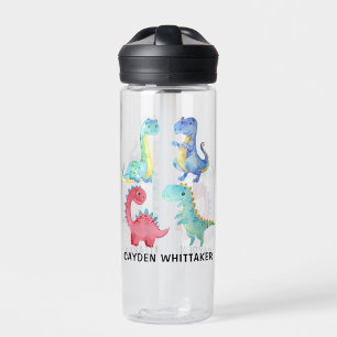 Personalisiert Dinosaur Dino Collage Trinkbehälter Trinkflasche