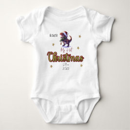 Personalisiert Dinosaur Rawr Babies Erste Weihnach Baby Strampler