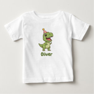 Personalisiert Dinosaurier Kinder T - Shirt mit Na