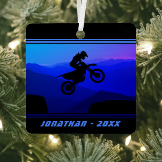 Personalisiert Dirt Bike Motocross Weihnachten Ornament Aus Metall